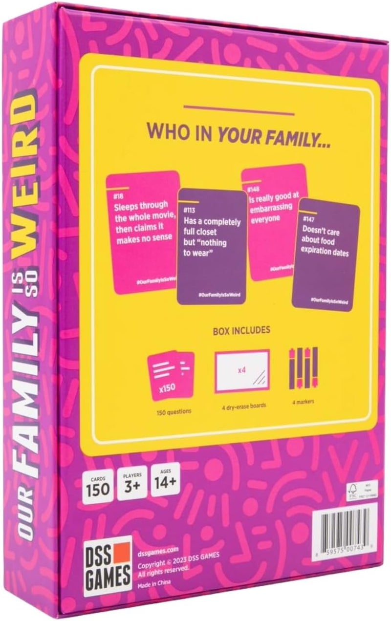 DSS Games Our Family is So Weird [A Family Card Game to Decide Who’s Most Likely to | Game Night Idea for Teens, Adults & Groups | Great for Reunions, Vacation, Road Trips] - Image 4